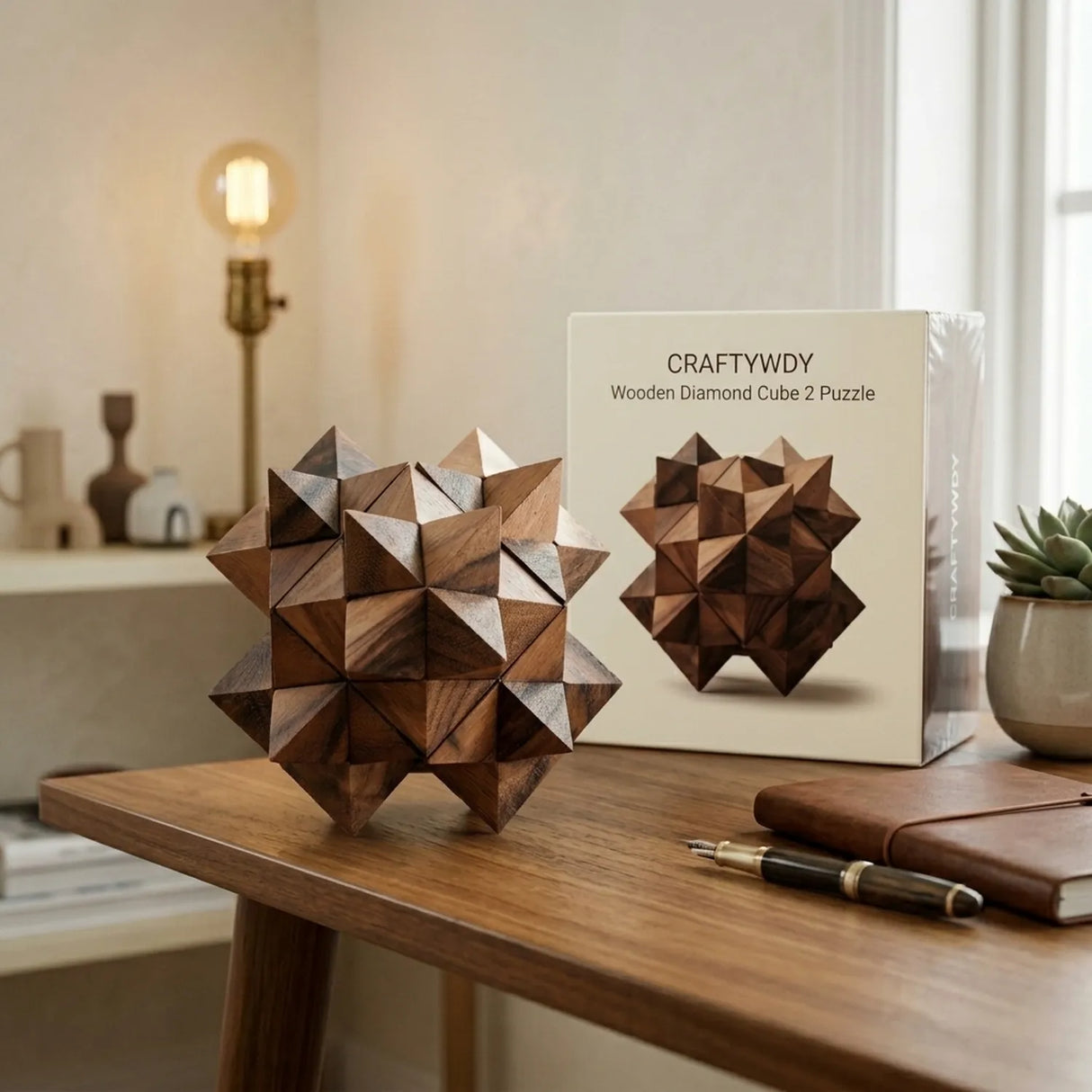 Wooden Kubricx 3 Puzzle Geometric Interlocking Design Hobby Gift - View 4