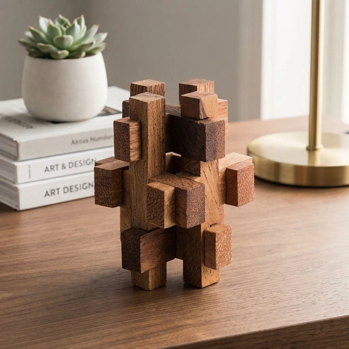 Wooden Tavor Interlocking Puzzle Complex Geometry Logic Game