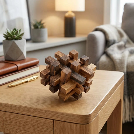 Wooden Japanese Construction Lock Puzzle Mechanical Brain Teaser - View 2