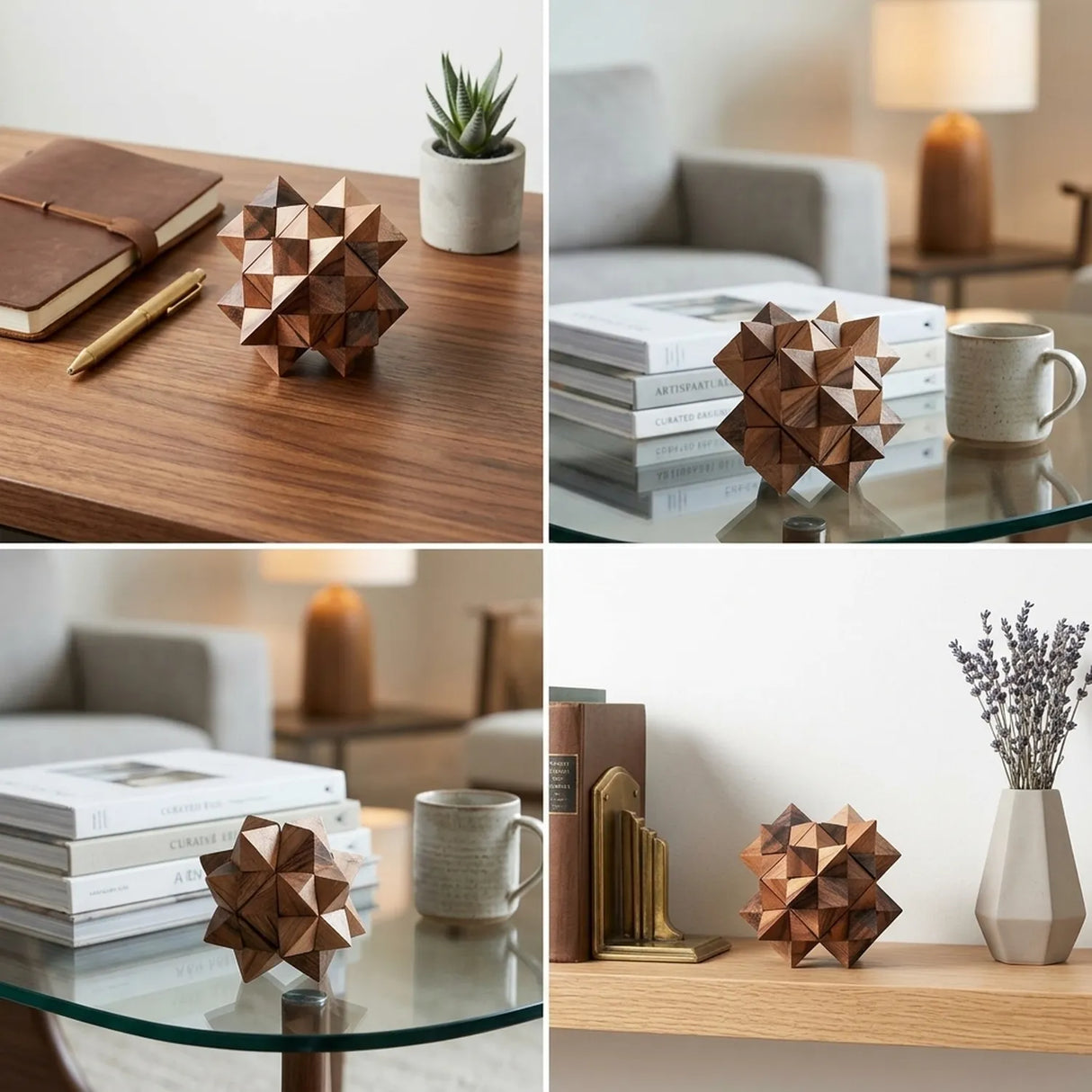 Wooden Kubricx 3 Puzzle Geometric Interlocking Design Hobby Gift - View 3