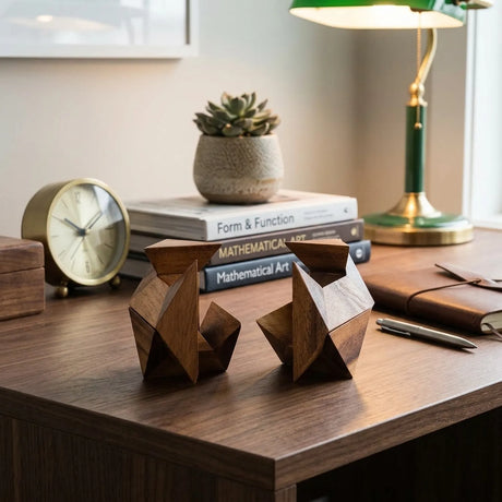 Wooden Cuboctahedron Star Puzzle Geometric Design Brain Teaser - View 2